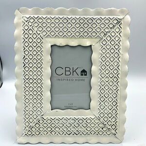 NEW CBK Inspired Home 4 x 6 picture frame Metal Coastal Shabby Chic Romantic